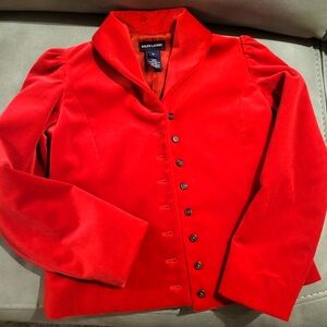 Polo Ralph Lauren Girls Red Velvet Blazer sz Medium